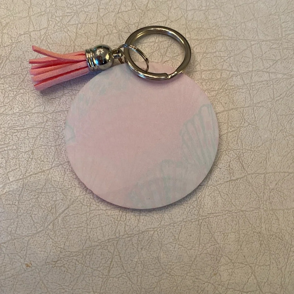 Pink & Blue Sea Shell keychain / bag charm - Picture 4 of 5